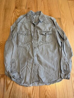 Gap Women’s Casual Button-Up Jacket Shirt - Gray